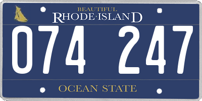 RI license plate 074247