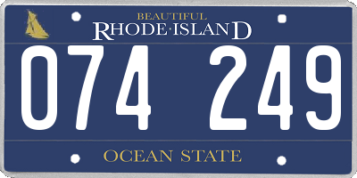 RI license plate 074249