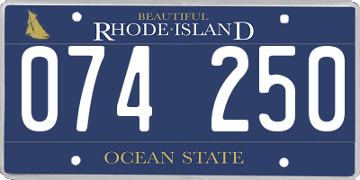 RI license plate 074250