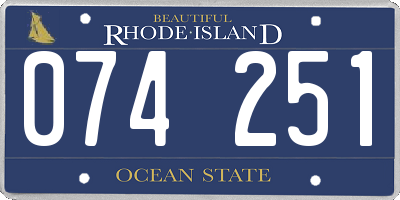 RI license plate 074251