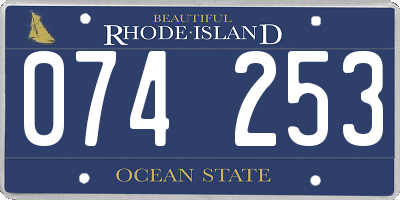 RI license plate 074253