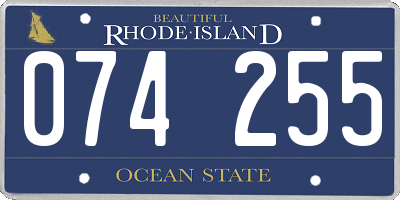 RI license plate 074255