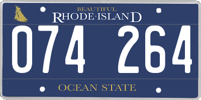 RI license plate 074264