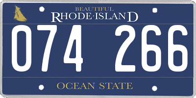RI license plate 074266