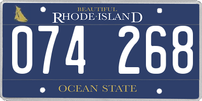RI license plate 074268