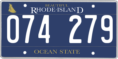 RI license plate 074279