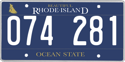 RI license plate 074281