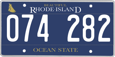 RI license plate 074282
