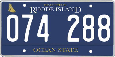 RI license plate 074288