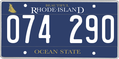RI license plate 074290