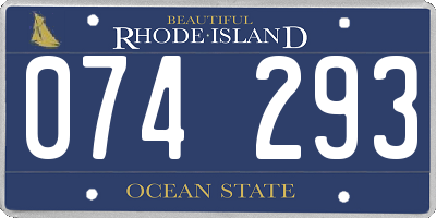 RI license plate 074293