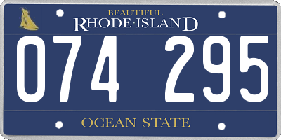 RI license plate 074295