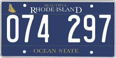 RI license plate 074297