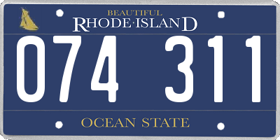 RI license plate 074311