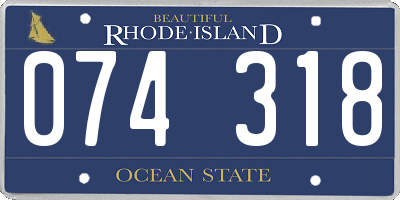 RI license plate 074318