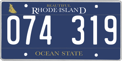 RI license plate 074319