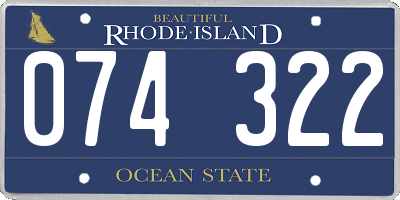 RI license plate 074322