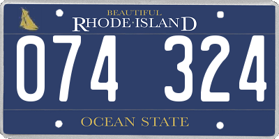 RI license plate 074324