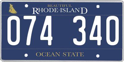 RI license plate 074340