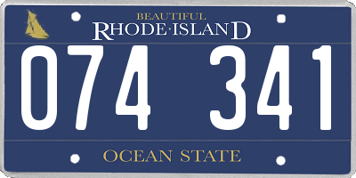 RI license plate 074341