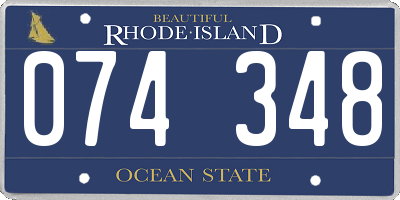 RI license plate 074348
