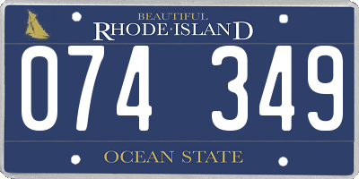 RI license plate 074349
