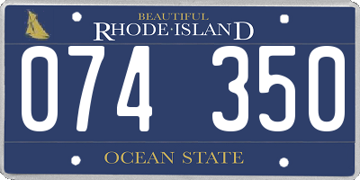 RI license plate 074350