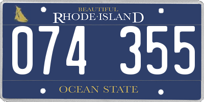 RI license plate 074355