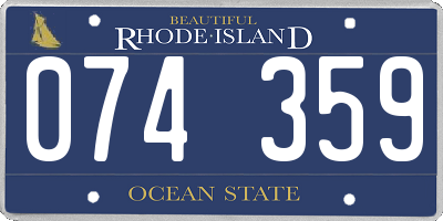 RI license plate 074359