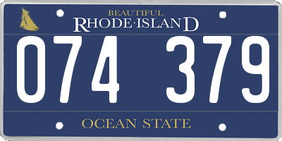 RI license plate 074379