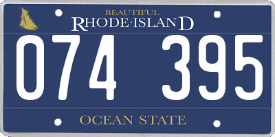 RI license plate 074395