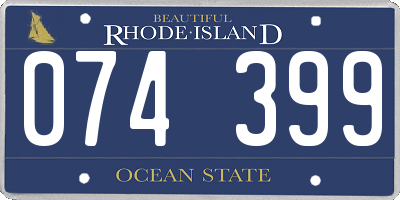 RI license plate 074399