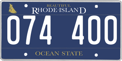 RI license plate 074400
