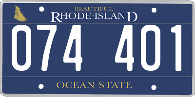 RI license plate 074401