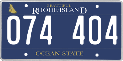 RI license plate 074404
