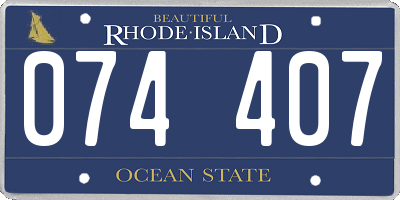 RI license plate 074407