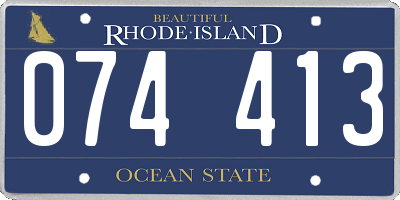 RI license plate 074413