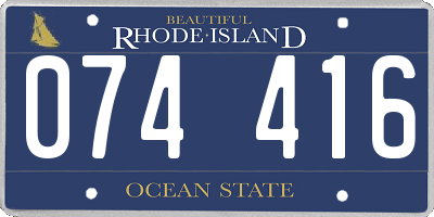RI license plate 074416