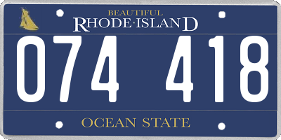 RI license plate 074418