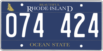 RI license plate 074424