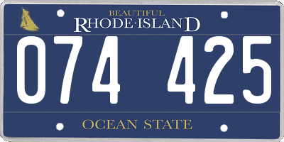 RI license plate 074425