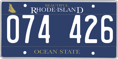 RI license plate 074426