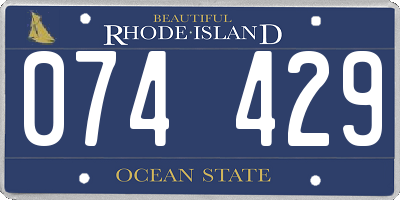 RI license plate 074429