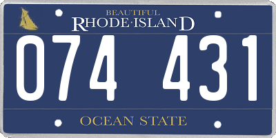 RI license plate 074431