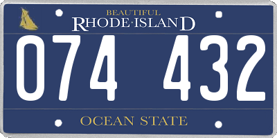 RI license plate 074432