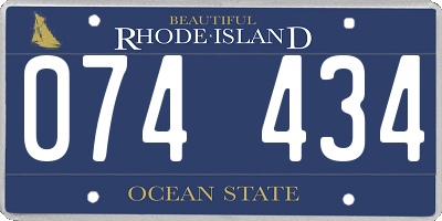 RI license plate 074434