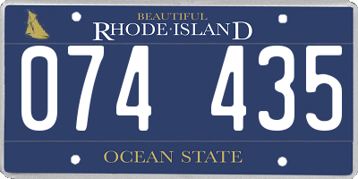 RI license plate 074435