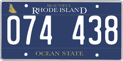 RI license plate 074438
