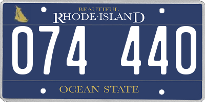 RI license plate 074440