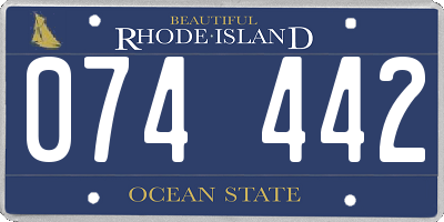 RI license plate 074442